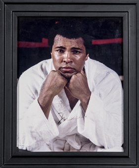 Muhammad Ali Autographed 10 x 12 Framed Photograph (PSA/DNA)
